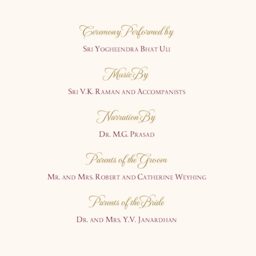 Shadi (Square)  Wedding Programs