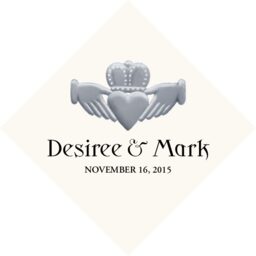 Gold Claddagh Favor Tags