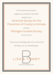 Brownstone Monogram 15  Donation Cards