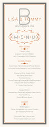Brownstone Monogram 15 Wedding Menus