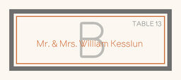 Brownstone Monogram Place Cards