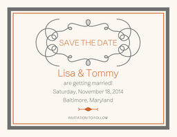 Brownstone Monogram 15 Save the Dates