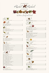 Simple Leaves  Seating Charts
