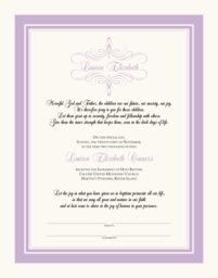 Simples Lines Baby Certificates