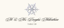 Snowflake Assortment  Place Cards