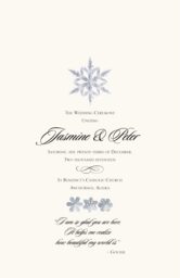 Snowflake 03 Wedding Programs