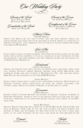 Snowflake 03 Wedding Programs