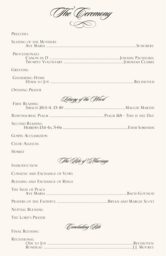 Snowflake 03 Wedding Programs