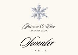 Snowflake Assortment  Table Names