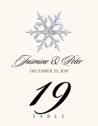 Snowflake Assortment  Table Numbers