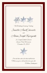 Winter Snowflake Pattern 01 Wedding Programs