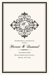 Spiral Swirl  Wedding Programs