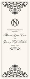 Spiral Swirl Top and Bottom  Wedding Programs