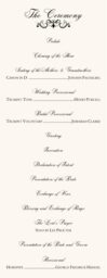 Spiral Swirl Top and Bottom  Wedding Programs