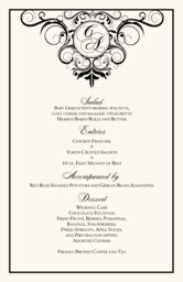 Spiral Swirl Top  Wedding Menus