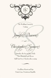 Spiral Swirl Top Wedding Programs