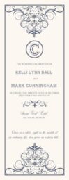 Spiral Swirl Top & Bottom  Wedding Programs