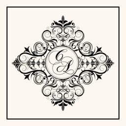 Spiral Swirl Monogram Wedding Programs