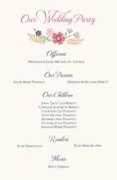 Spring Dance  Wedding Programs