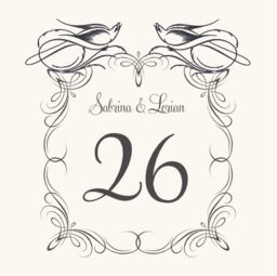 Starling Square Table Numbers