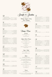 Sugar Maple Leaf Flourish  Seating Charts