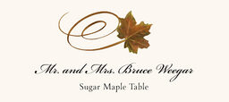 Assorted Swirly Leaves  Place Cards