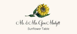 Assorted Flowers  Place Cards