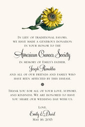 Sunflower Donation Cards