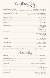 Sunflower Wedding Programs