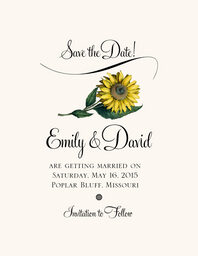 Sunflower Save the Dates