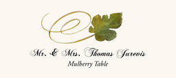 Mulberry Swirly Leaf Place Cards