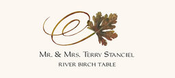River Birch Swirly Leaf  Place Cards