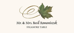 Sycamore Swirly Leaf Place Cards