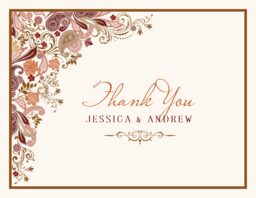 Paisley Garden Thank You Notes