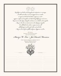 Tree of Life Heart  Wedding Certificates