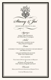 Tree of Life Heart  Wedding Menus