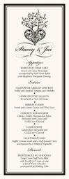Tree of Life Heart  Wedding Menus
