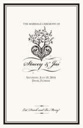 Tree of Life Heart Wedding Programs