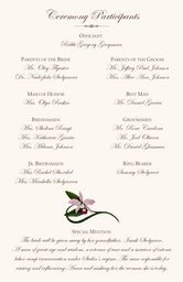 Tropical Flowers Cascade  Wedding Programs
