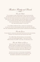 Tropical Flowers Cascade  Wedding Programs