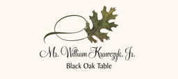 Black Oak Twisty Leaf Place Cards