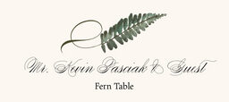 Fern Twisty Leaf Place Cards