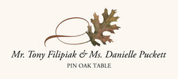 Pin Oak Twisty Leaf Place Cards