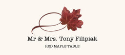 Red Maple Twisty Leaf Place Cards