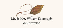 Walnut Twisty Leaf  Place Cards