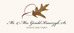White Oak Twisty Leaf Place Cards