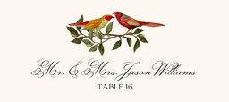 Two Red Birds Place Cards