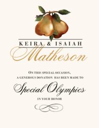 Two Pears  Donation Cards