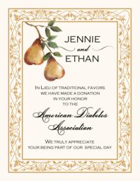 Two Pears on a Branch Donation Cards