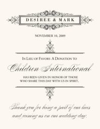 Victorian Frame 0098 Donation Cards